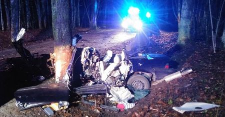 Śmiertelny wypadek na trasie Naterki - Kudypy. Zginął 22-latek