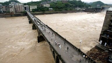 Powódź w mieście Dazhou