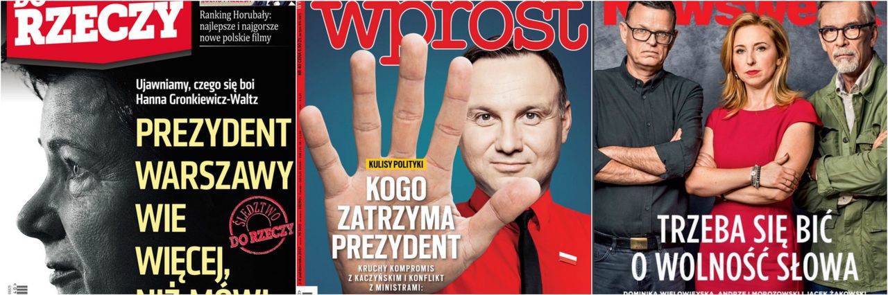 Nowe okładki tygodników: Duda jako ZMP-owiec i "mroczna strona" Gronkiewicz-Waltz