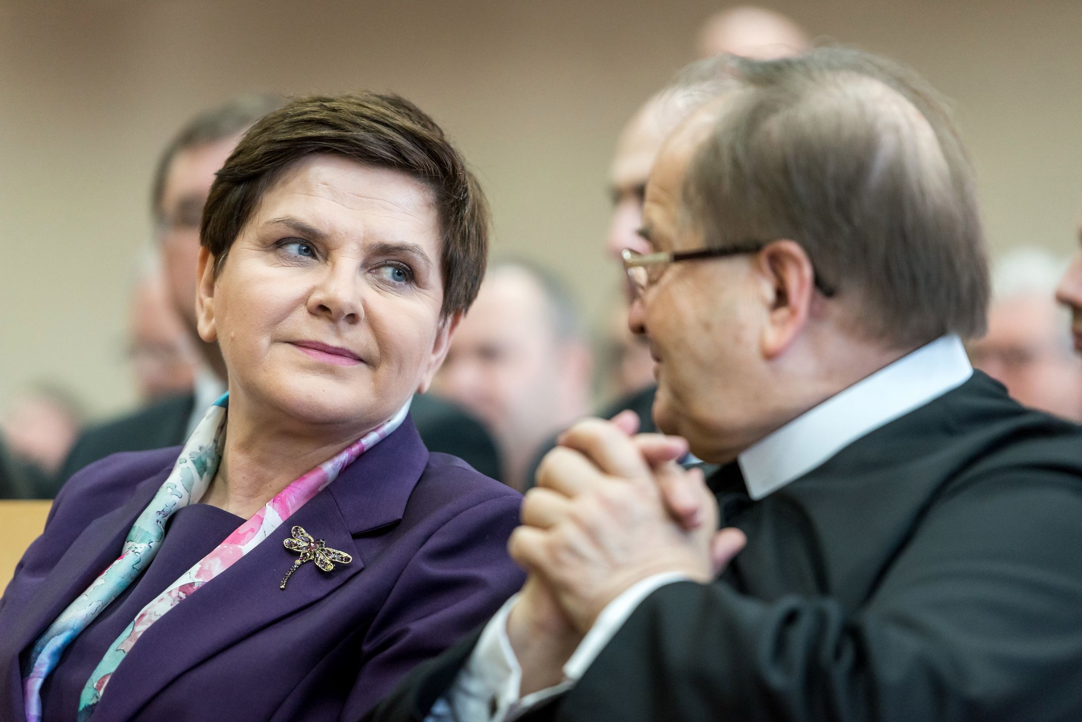 Premier Beata Szydło i ojciec Tadeusz Rydzyk.