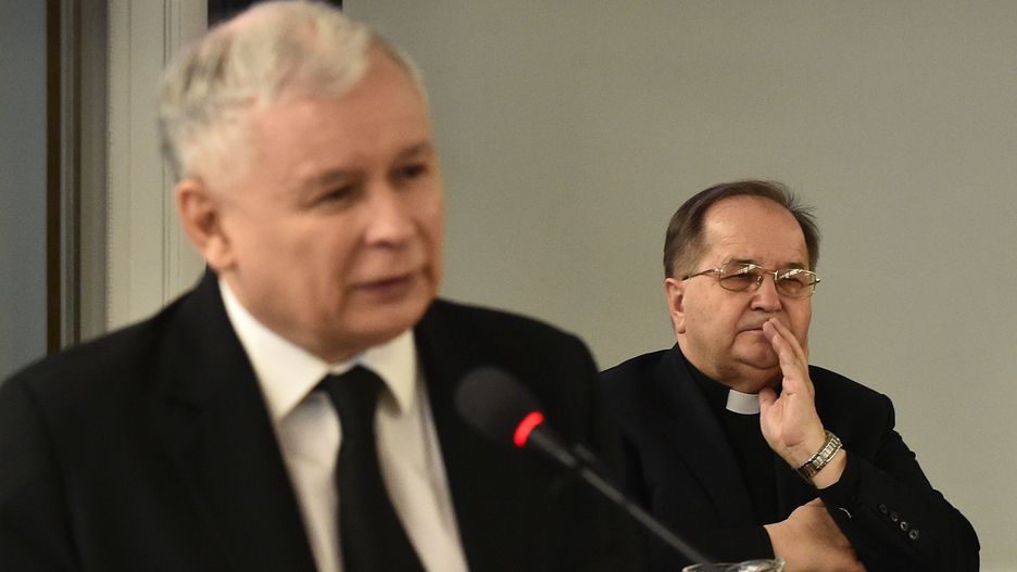 Prezes PiS Jarosław Kaczyński i ojciec Tadeusz Rydzyk.
