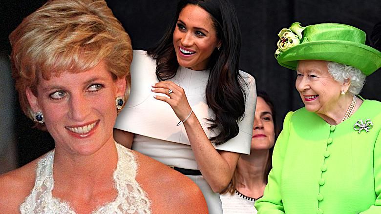 Meghan Markle, księżna Diana, królowa Elżbieta II