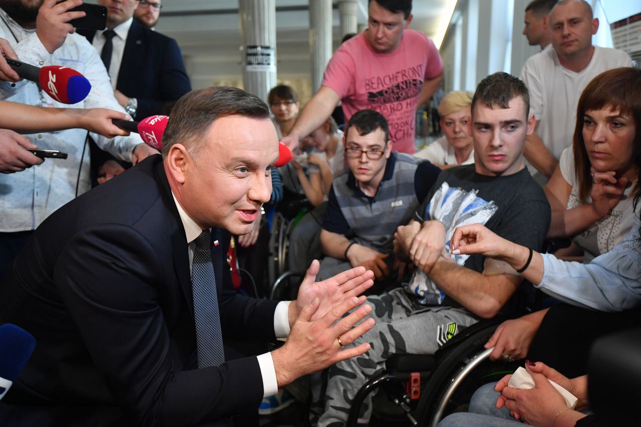 Prezydent w Sejmie. Andrzej Duda rozmawiał z protestującymi