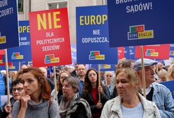 Manifestowali w obronie polskiego sądownictwa. "Europo nie odpuszczaj"