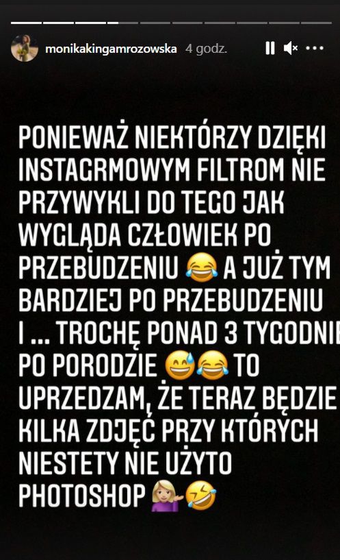 Monika Mrozowska pokazała ciało po porodzie