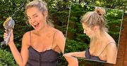 Kusa bluzeczka i jeszcze skromniejsze szorty. Małgorzata Socha nadaje do fanów z ogrodu. Hot!