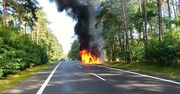Palił się samochód na krajowej 11