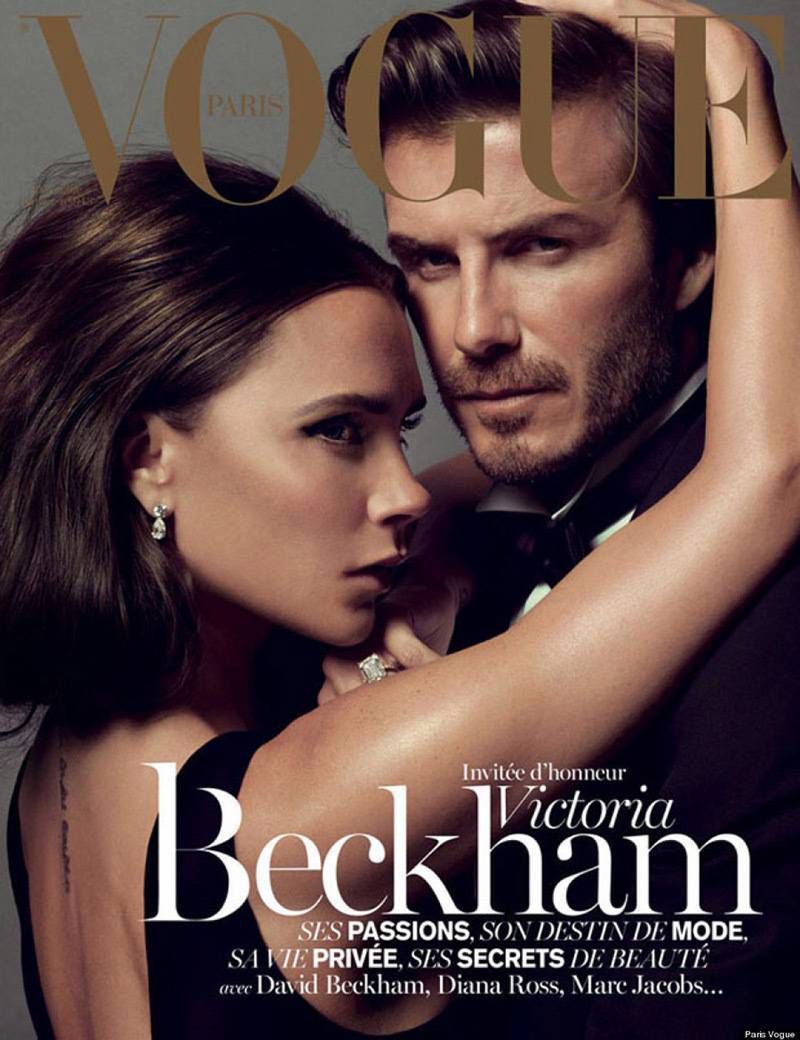 Victoria i David Beckham na okładce Vogue