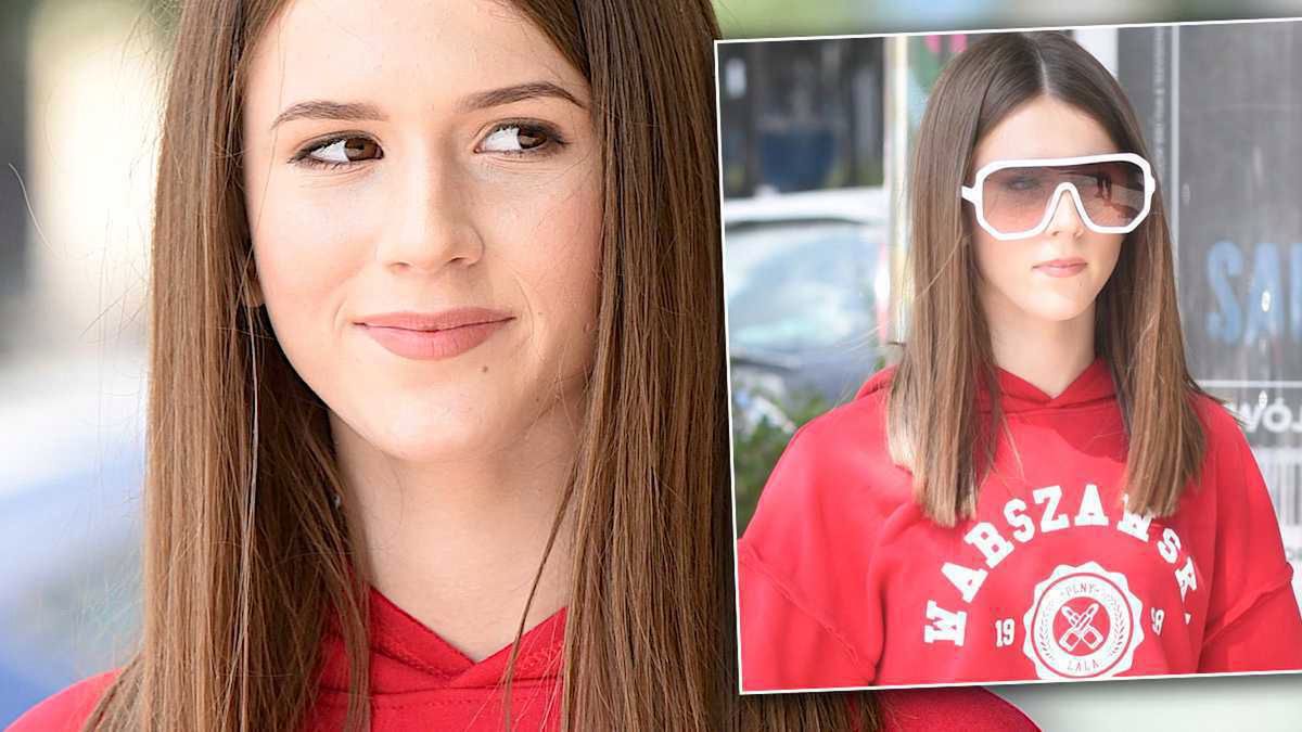 Roksana Węgiel w czerwonej stylizacji