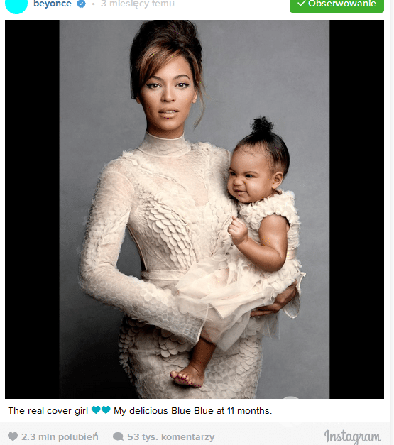 Miejsce 6: 
Beyonce z córką