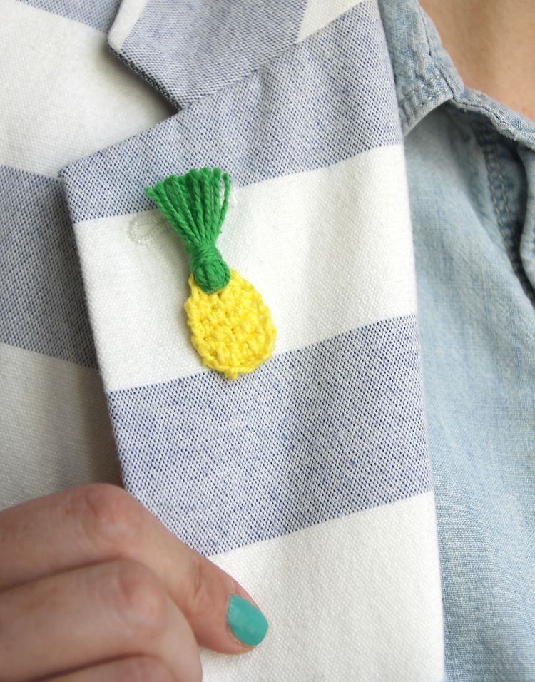 Pineapple Crochet Applique