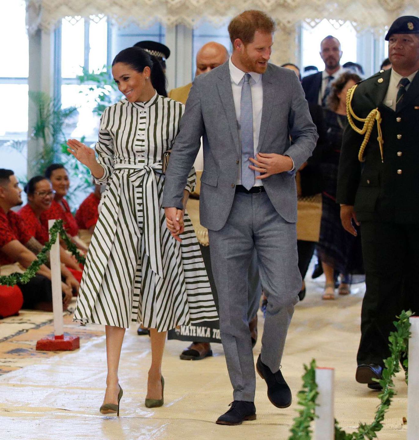 Książę Harry i Meghan Markle podczas wizyty na wyspie Tonga