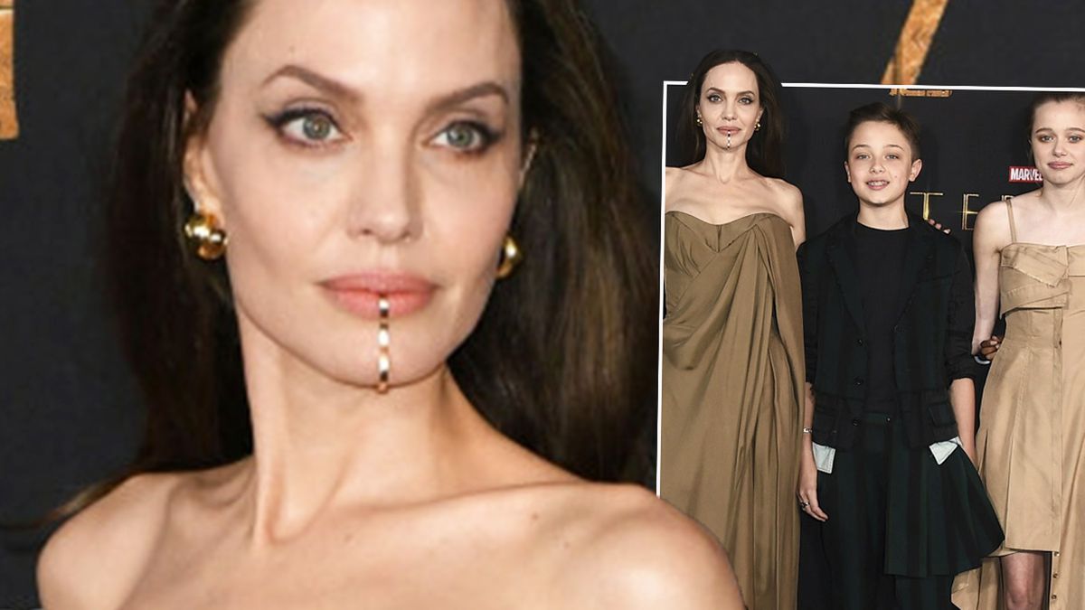 Angelina Jolie z pięciorgiem dzieci na salonach. Shiloh pierwszy raz pokazała się w sukience! Ogromna zmiana wizerunku 16-latki