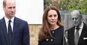 Księżna Kate i książę William w żałobnych strojach. Para uczciła pamięć księcia Filipa podczas oficjalnego wystąpienia