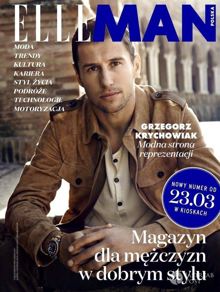 Grzegorz Krychowiak na okładce magazynu "Elle Man"