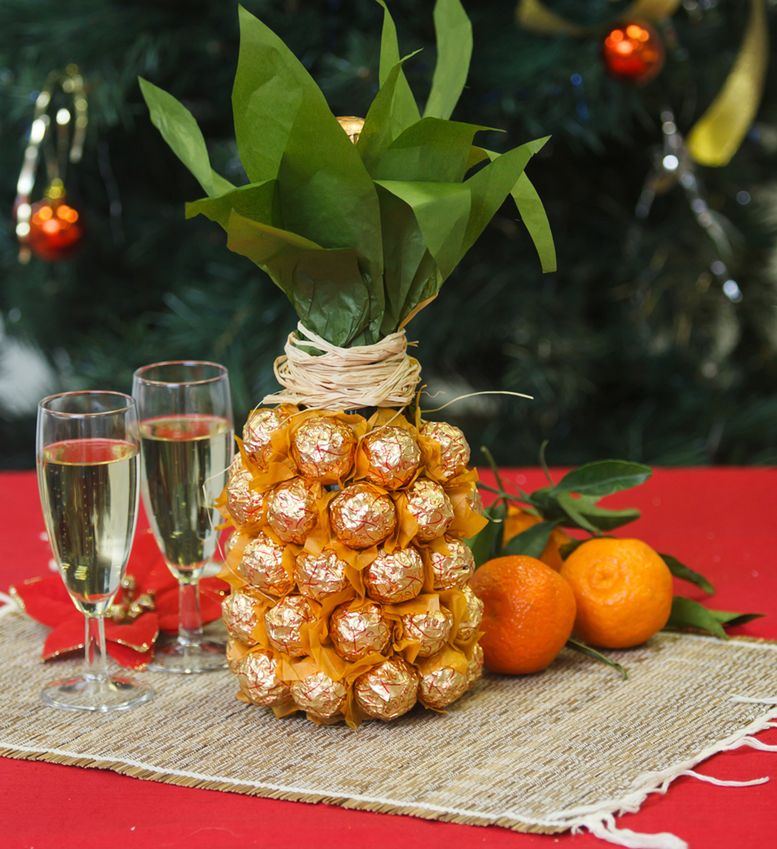 Pineapple Champagne Bottle