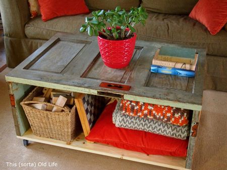 Salvaged Door Coffee Table