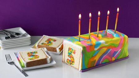 Rainbow Tie-Dye Cake
