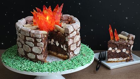 Fire Pit S'mores Cake