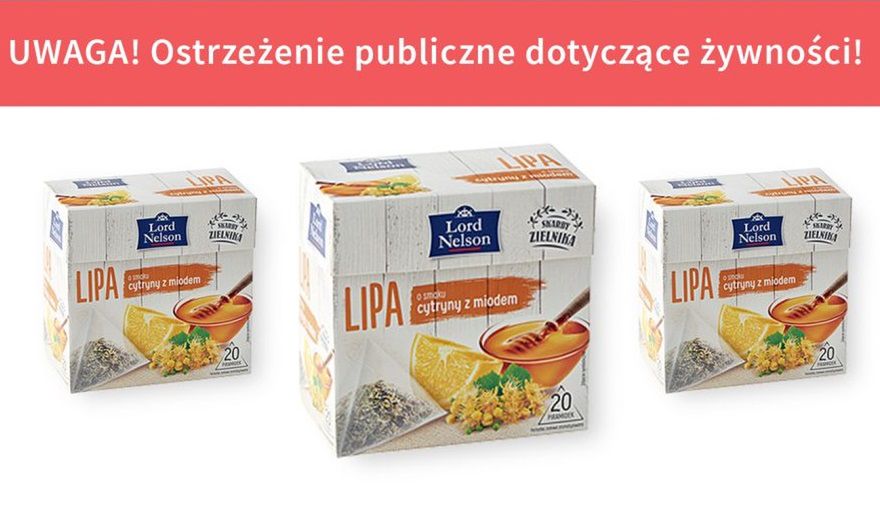 Lidl wycofuje herbaty Lord Nelson serii Lipa. 