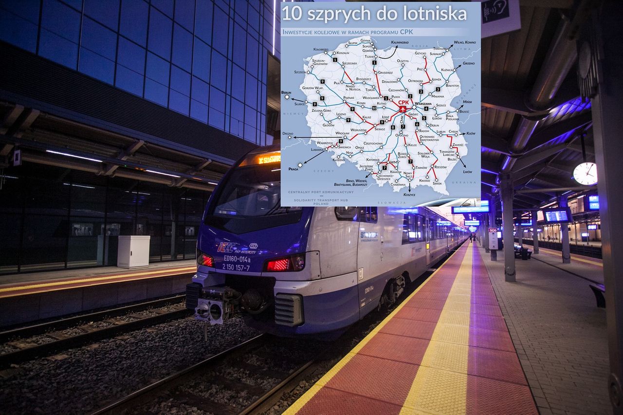"Szprychy" połączą Polskę z CPK. Ambitny plan na budowę kolei