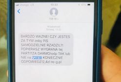 Wybory Parlamentarne 2019. Dziwne SMS-y i regulamin serwisu erotycznego