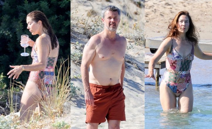 Król i królowa Danii na plaży we Włoszech