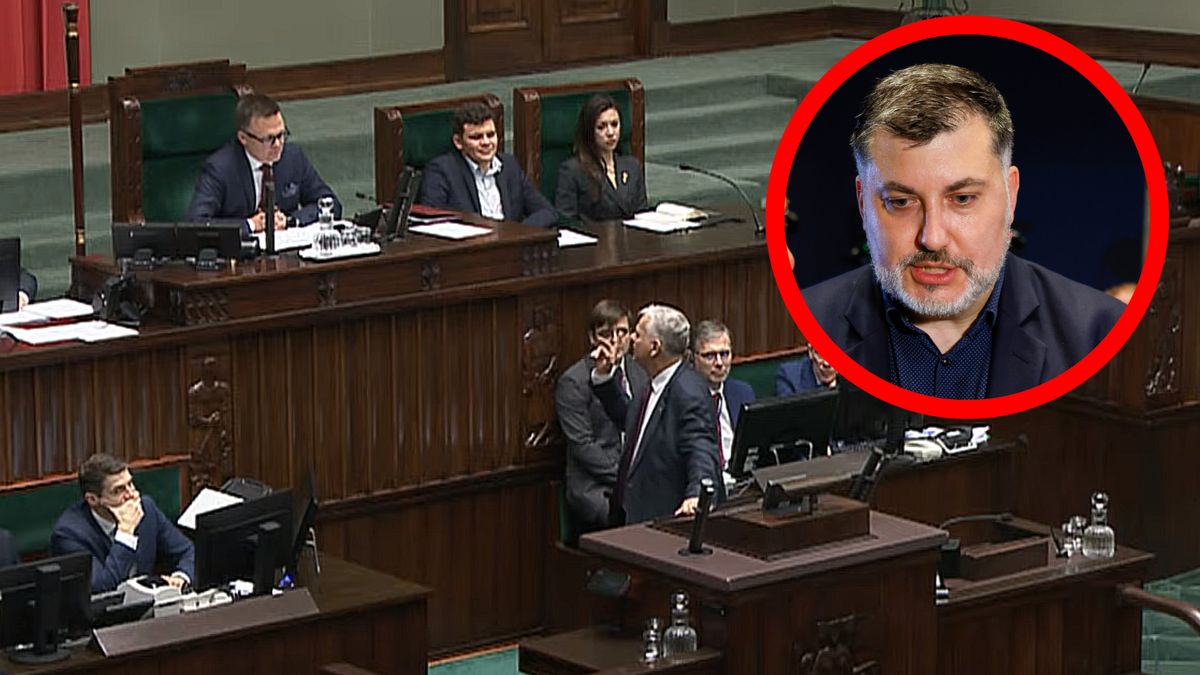 Marek Suski próbujący wypowiedzieć się w Sejmie