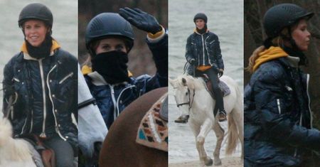 Dziewczyna Jarosława Bieniuka mknie po plaży na BIAŁYM KONIU! (ZDJĘCIA)