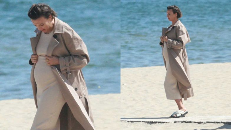 Katarzyna Sokołowska pozuje w sesji zdjęciowej w Sopocie