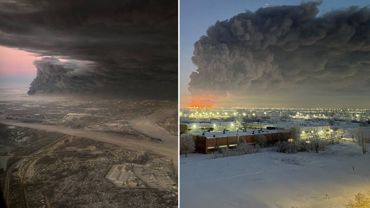 Gigantyczny pożar magazynu w Rosji 
