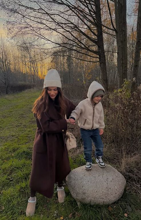 Roksana Węgiel na spacerze z Kevinem, bratem i pasierbem