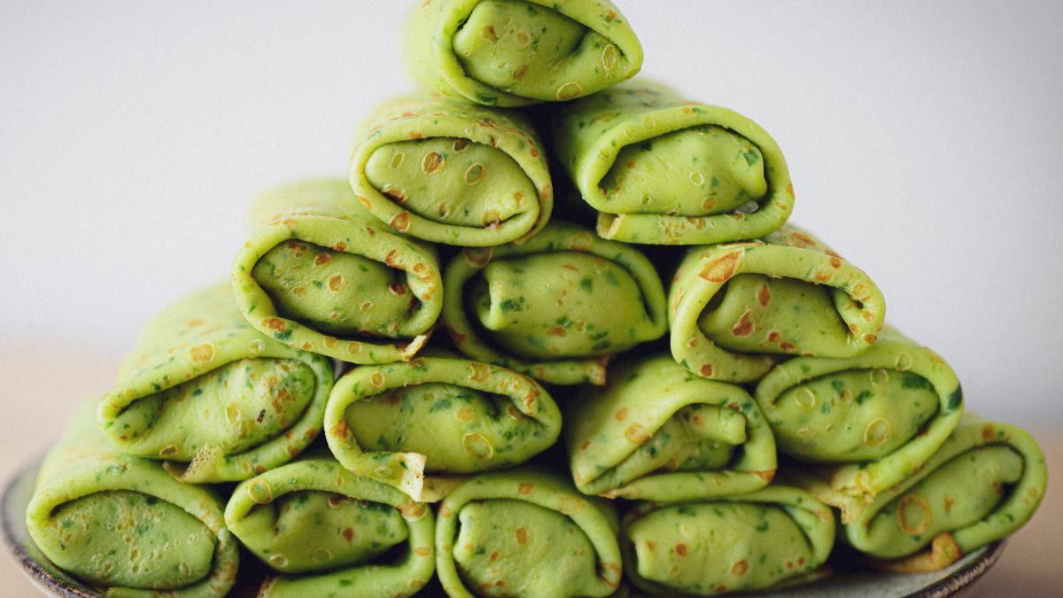 Proste naleśniki ze szpinakiem i czosnkiem