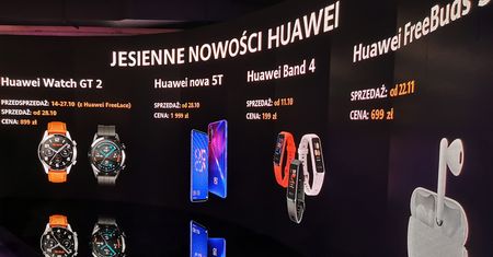 Huawei na jesień: Nova 5T, Freebuds 3, Band 4 oraz Watch GT 2 - ceny