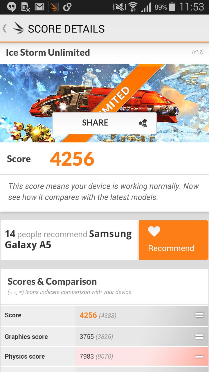 Samsung Galaxy A5 - wydajność i benchmarki 2