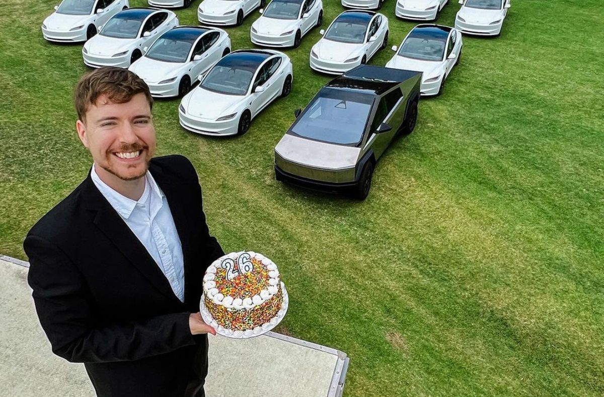 MrBeast celebrates his 26th birthday. On this occasion, he's giving away cars worth a fortune.