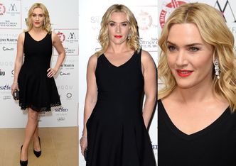 40-letnia Kate Winslet chwali się nogami w czarnej mini! (ZDJĘCIA)