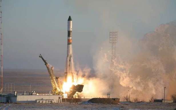 Start rakiety Sojuz (Fot. Technologija.lt)