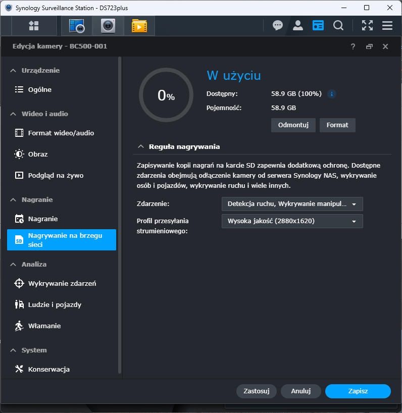 Synology BC500 - funkcje dodatkowe 2