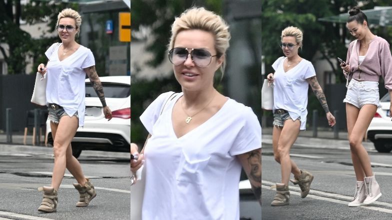 Blanka Lipińska wybrała się na miasto z koleżanką