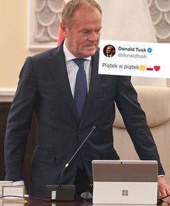 Tusk oglądał mecz. Padły krótkie słowa