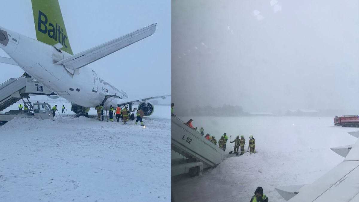 Incydent na lotnisku w Rydze 