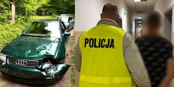 Ostróda: Policyjny pościg. Pijany kierowca Audi uszkodził pięć aut