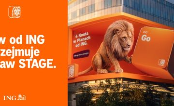 Lew ING "wychodzi" z ekranu. Bank ruszył z pierwszą reklamą 3D