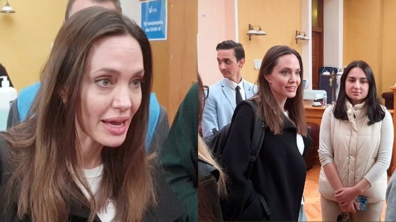 Angelina Jolie spotkała się z wolontariuszami na dworcu we Lwowie. Aktorka musiała EWAKUOWAĆ SIĘ do schronu! (ZDJĘCIA)