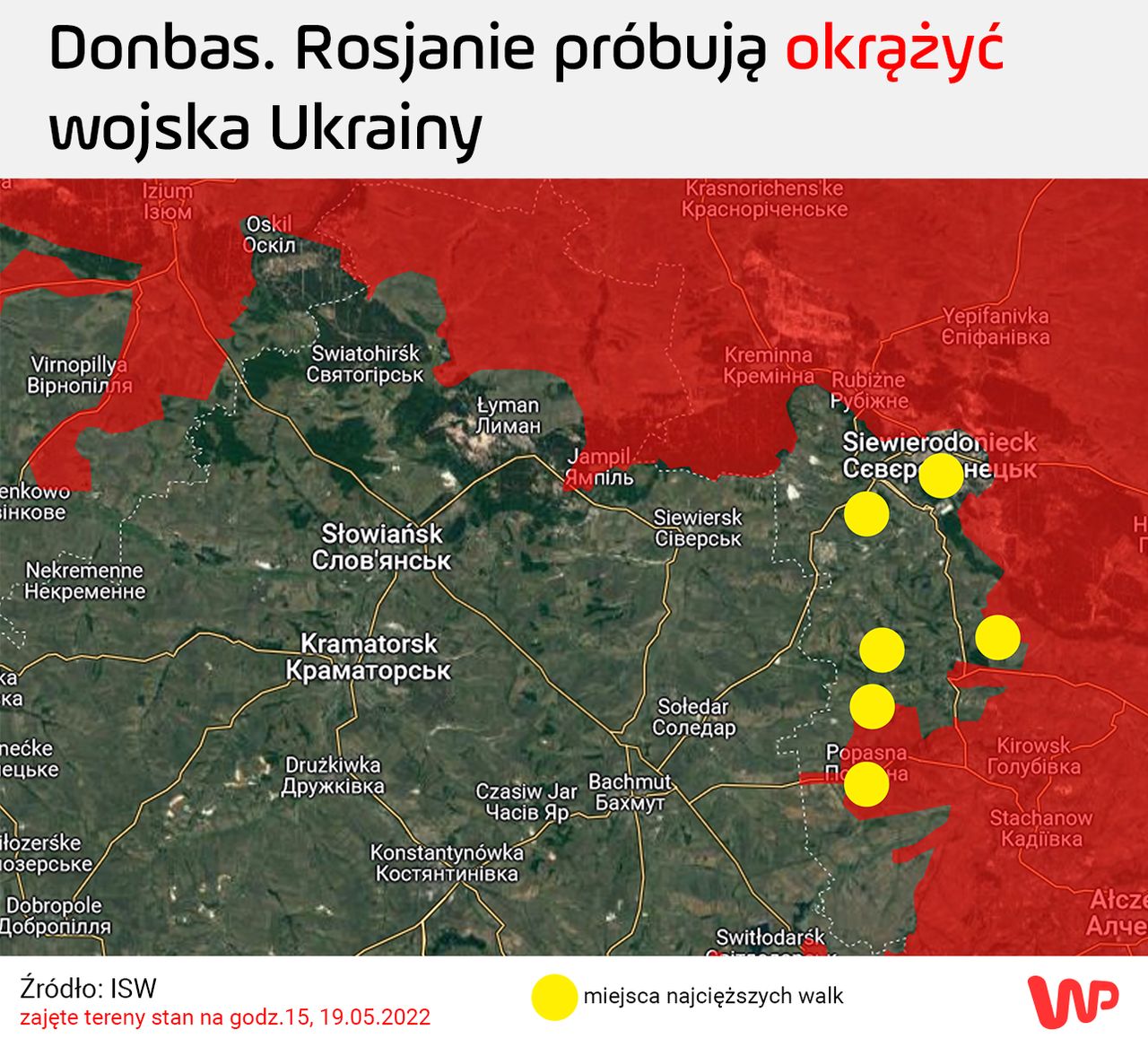 Rosyjska ofensywa w Donbasie. Stan na 19 maja 