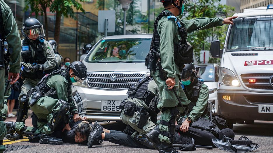 Protesty w Hong Kongu w 2020 roku.