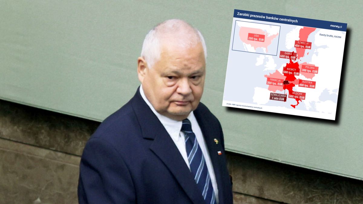 Jak wyglądają zarobki prezesa NBP na tle zarobków "kolegów"?