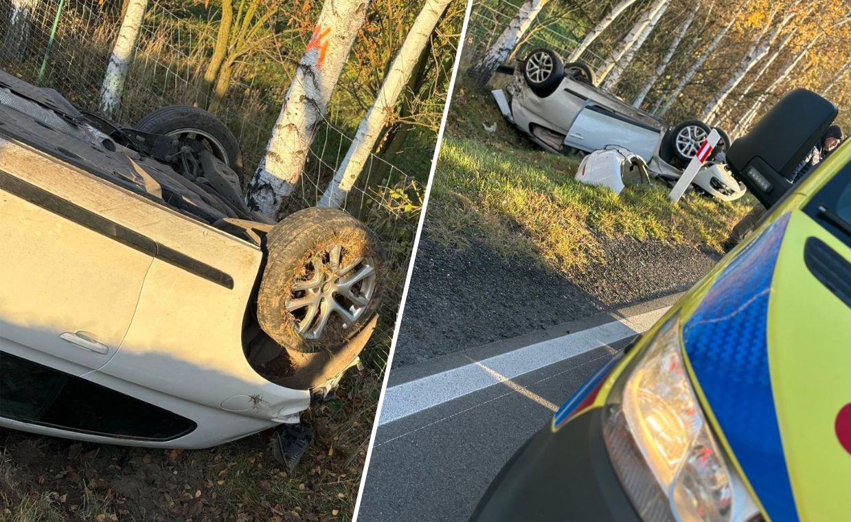 Skandaliczne zachowanie kierowców. Nie pomogli kobiecie, której auto dachowało