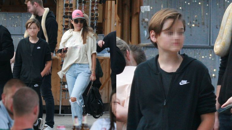 Alicja Bachleda-Curuś z synem w Sopocie